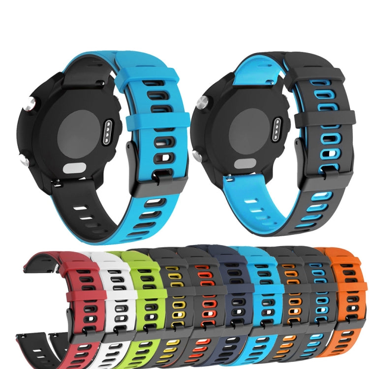 For Garmin Move Sport 20mm Mixed-color Silicone Watch Band(Amy Green+Black) - Smart Wear by buy2fix | Online Shopping UK | buy2fix