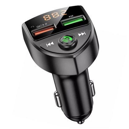 C8 Car  U Disk Bluetooth Player Fm Transmitter  QC3.0 Dual USB Ports Fast Charging - In Car by buy2fix | Online Shopping UK | buy2fix