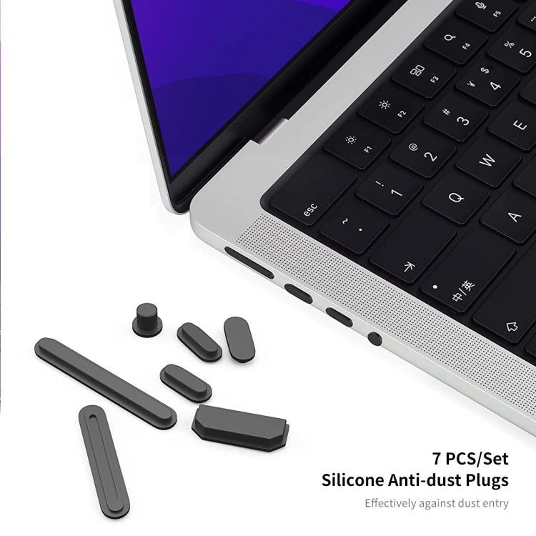 For MacBook Air 13.6 2022/2024  A2681 (M2) / A3113  (M3) ENKAY Hat-Prince 3 in 1 Protective Bracket  Case Cover Hard Shell with TPU Keyboard Film / Anti-dust Plugs, Version:EU(Black) - MacBook Air Cases by ENKAY | Online Shopping UK | buy2fix