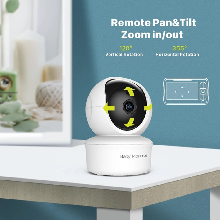 SM650 Wireless Video Baby Camera Intercom Night Vision Temperature Monitoring Cam(EU Plug) - Security by buy2fix | Online Shopping UK | buy2fix