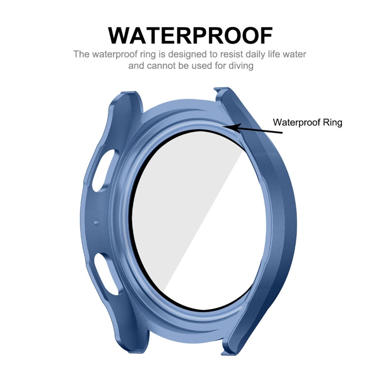 For Samsung Galaxy Watch4/5 40mm ENKAY Hat-Prince Waterproof Full Coverage PC Frame + 9H Tempered Glass Case(Dark Blue) - Watch Cases by ENKAY | Online Shopping UK | buy2fix