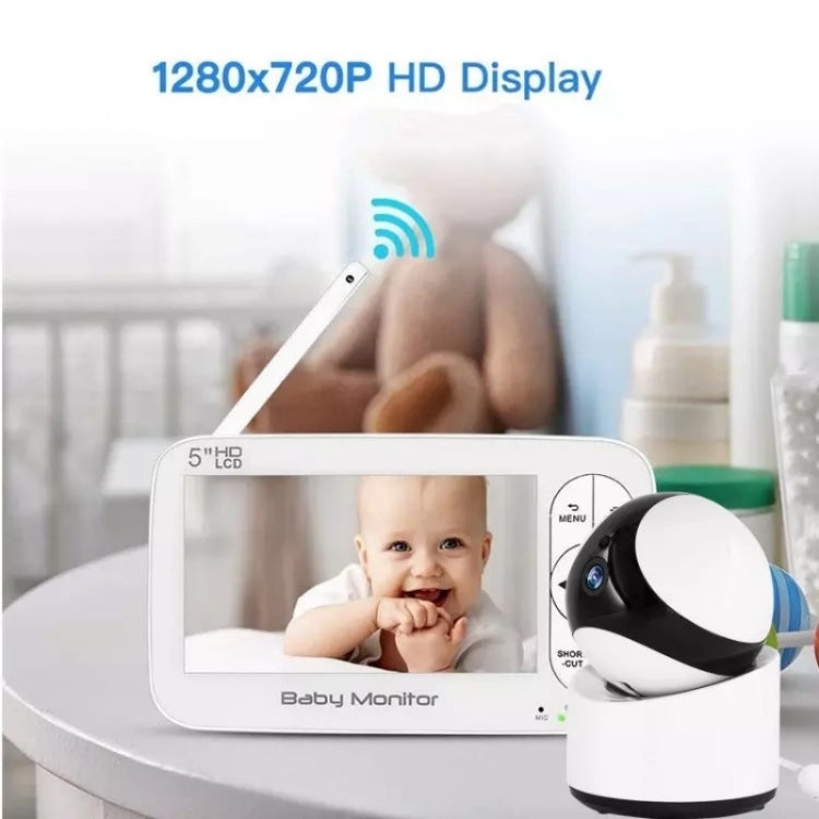 DY55A Built-in Lullabies Video Babyphone 5 inch Screen Digital Wireless Baby Monitor Camera(US Plug) - Security by buy2fix | Online Shopping UK | buy2fix