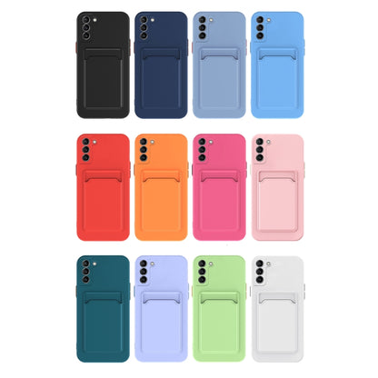 For Samsung Galaxy A34 5G Skin Feel Card TPU Contrast Color Button Phone Case(Dark Blue) - Galaxy Phone Cases by buy2fix | Online Shopping UK | buy2fix