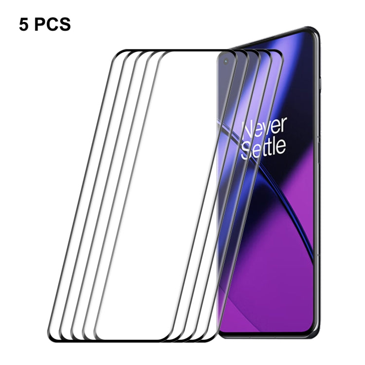 For OnePlus 11 5pcs ENKAY Hat-Prince 3D Hot Bending Explosion-proof Full Glue Tempered Glass Film - OnePlus Tempered Glass by ENKAY | Online Shopping UK | buy2fix