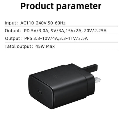 M135 45W USB-C / Type-C Port Fast Charger, UK Plug(White) -  by buy2fix | Online Shopping UK | buy2fix