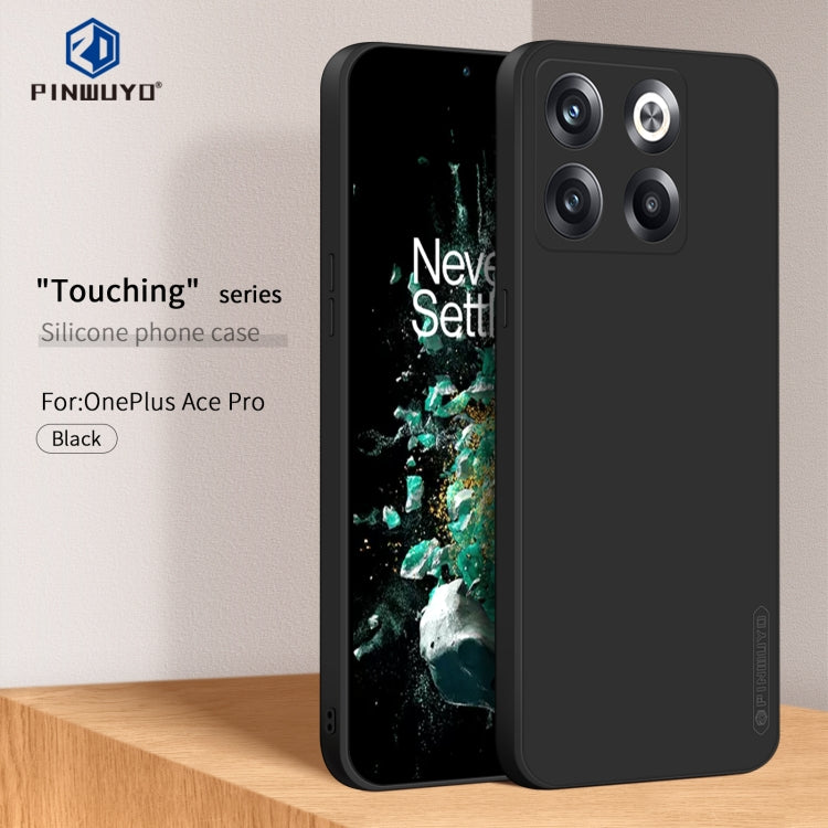 For OnePlus Ace Pro / 10R 5G  PINWUYO Sense Series Liquid Silicone TPU Phone Case(Black) - OnePlus Cases by PINWUYO | Online Shopping UK | buy2fix