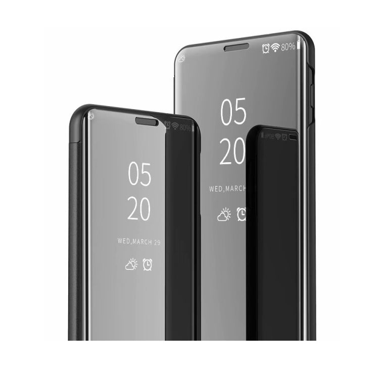 For Xiaomi Redmi 12C Plated Mirror Horizontal Flip Leather Case with Holder(Silver) - Xiaomi Cases by buy2fix | Online Shopping UK | buy2fix