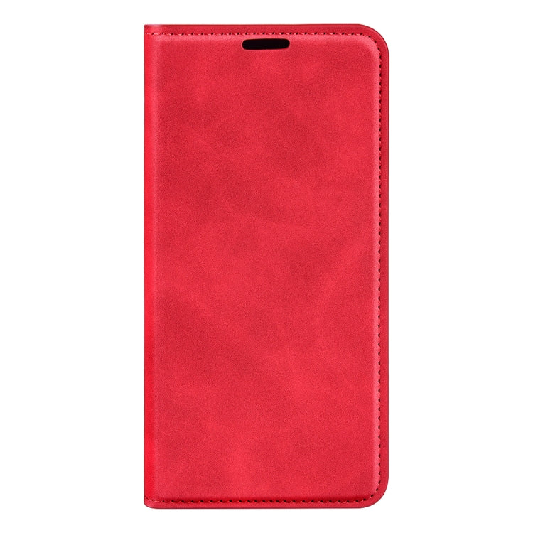 For iPhone 15 Pro Max Retro-skin  Magnetic Suction Leather Phone Case(Red) - iPhone 15 Pro Max Cases by buy2fix | Online Shopping UK | buy2fix