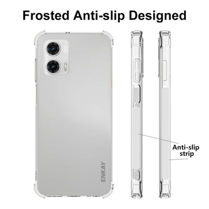 For Motorola Moto G73 5G ENKAY Transparent TPU Shockproof Phone Case with Glass Film - Motorola Cases by ENKAY | Online Shopping UK | buy2fix