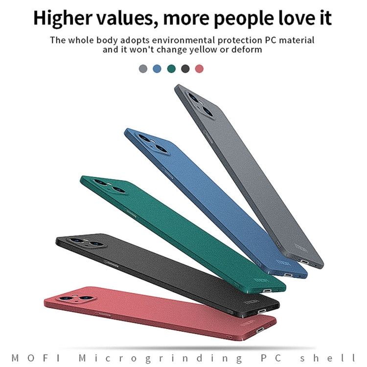 For iPhone 15 Plus  MOFI Fandun Series Frosted PC Ultra-thin All-inclusive Phone Case(Red) - More iPhone Cases by MOFI | Online Shopping UK | buy2fix