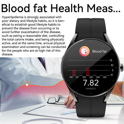 KS05 1.32 inch IP67 Waterproof Color Screen Smart Watch,Support Blood Oxygen / Blood Glucose / Blood Lipid Monitoring(Gray Black) - Smart Watches by buy2fix | Online Shopping UK | buy2fix