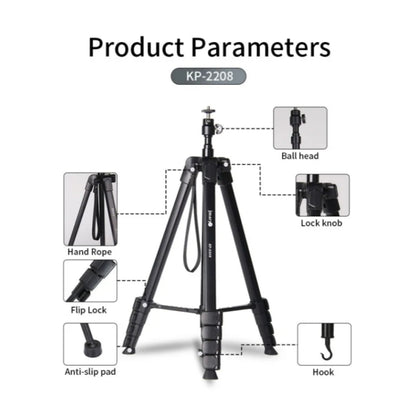 JMARY KP2208 Photography Live Streaming 1.7m Fill Light Camera Metal Tripod Holder - Tripods by Jmary | Online Shopping UK | buy2fix