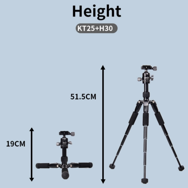 JMARY KT25+H30 For Selfie Live Streaming Lightweight Portable Desktop Mini Tripod Set - Tripods by Jmary | Online Shopping UK | buy2fix