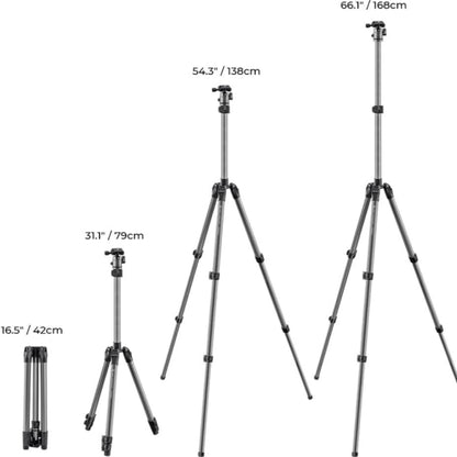 K&F Concept F263A4 DSRL Camera Lightweight Compact Aluminum Tripod - Tripods by K&F | Online Shopping UK | buy2fix