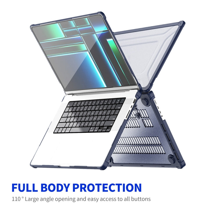 For MacBook Pro 14.2 A2442/A2779 ENKAY Hat-Prince 3 in 1 Protective Bracket Case Cover Hard Shell with TPU Keyboard Film / PET Screen Protector, Version:US(Black) - MacBook Pro Cases by ENKAY | Online Shopping UK | buy2fix