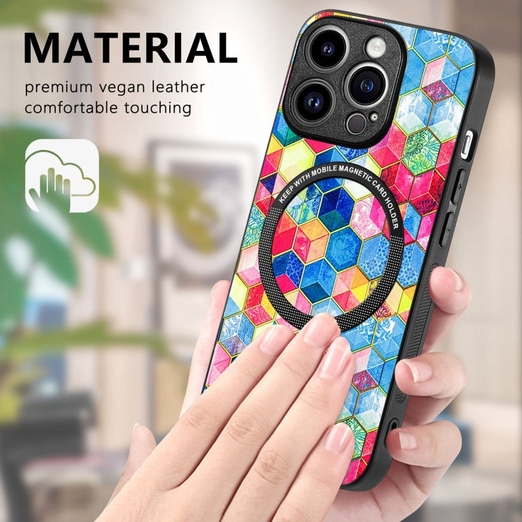 For iPhone 15 Pro Max Colored Drawing Leather Back Phone Case(Magic Space) - iPhone 15 Pro Max Cases by buy2fix | Online Shopping UK | buy2fix