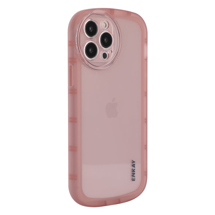 For iPhone 15 Pro Max ENKAY Hat-Prince Translucent Matte TPU Shockproof Phone Case(Pink) - iPhone 15 Pro Max Cases by ENKAY | Online Shopping UK | buy2fix