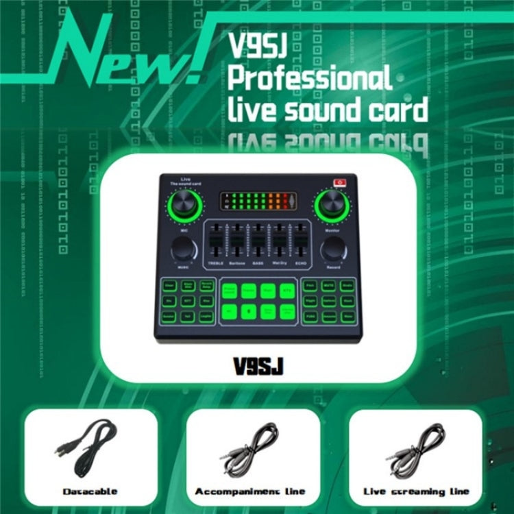 V9SJ Multifunctional Live Sound Card External Audio Mixer - Live Sound Effects Processors by buy2fix | Online Shopping UK | buy2fix
