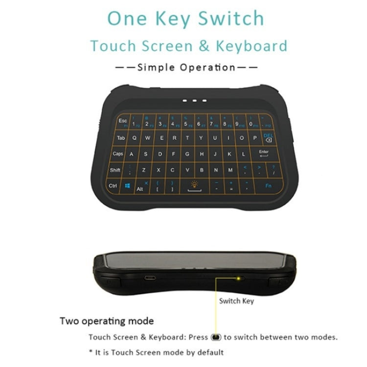 T18 Full Touch Screen 3 Colors Backlit Mute Mini Wireless Keyboard - Wireless Keyboard by buy2fix | Online Shopping UK | buy2fix