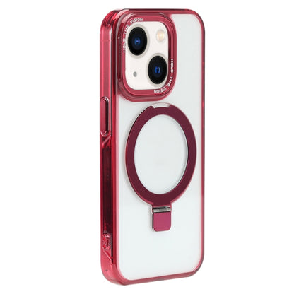 For iPhone 14 Plus Starlink Stand Clear Magsafe Phone Case(Red) - iPhone 14 Plus Cases by buy2fix | Online Shopping UK | buy2fix