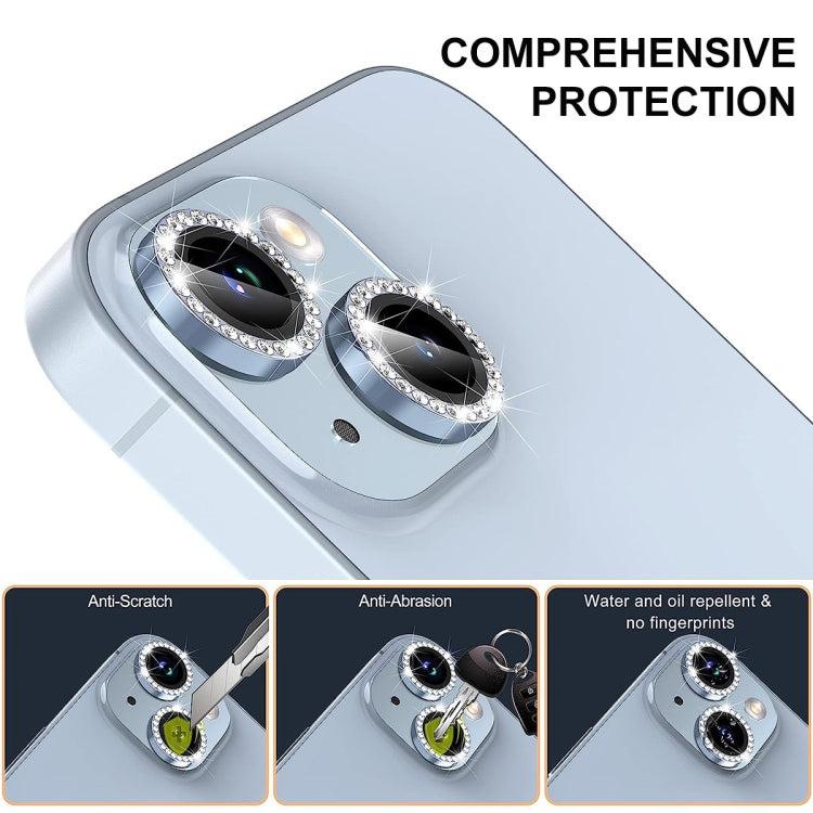 For iPhone 15 Pro / 15 Pro Max ENKAY AR Anti-reflection Individual Diamond Ring Camera Lens Glass Full Film(Deep Purple) - iPhone 15 Pro Tempered Glass by ENKAY | Online Shopping UK | buy2fix