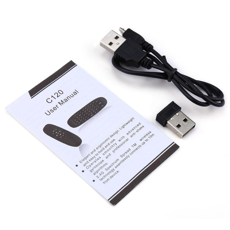 C120 2.4G Mini Keyboard Wireless Remote Mouse with 3-Gyro & 3-Gravity Sensor for PC / HTPC / IPTV / Smart TV and Android TV Box etc(Black) - Computer & Networking by buy2fix | Online Shopping UK | buy2fix