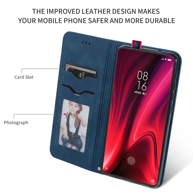 Retro Skin Feel Business Magnetic Horizontal Flip Leather Case for Xiaomi Mi 9T  / Mi 9T Pro / Redmi K20  /  K20 Pro(Navy Blue) - Xiaomi Cases by buy2fix | Online Shopping UK | buy2fix