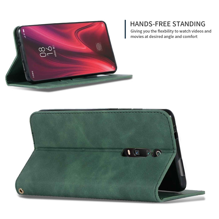 Retro Skin Feel Business Magnetic Horizontal Flip Leather Case for Xiaomi Mi 9T  / Mi 9T Pro / Redmi K20  /  K20 Pro(Army Green) - Xiaomi Cases by buy2fix | Online Shopping UK | buy2fix