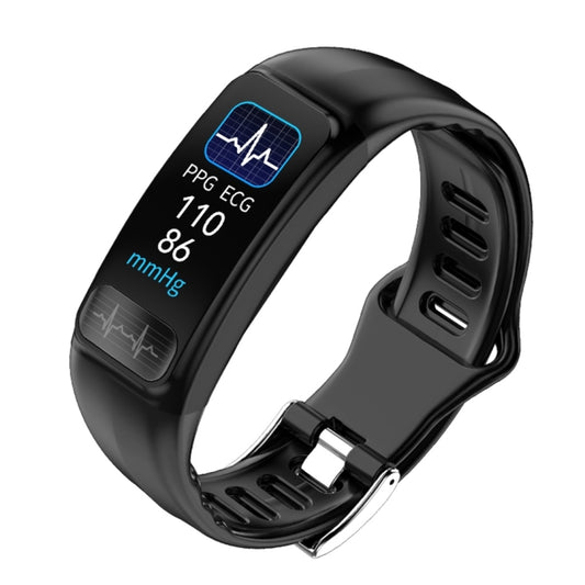 P12 0.96inch TFT Color Screen Smart Watch IP67 Waterproof,Support Call Reminder /Heart Rate Monitoring/Blood Pressure Monitoring/ECG Monitoring(Black) - Smart Wear by buy2fix | Online Shopping UK | buy2fix