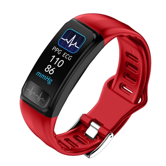 P12 0.96inch TFT Color Screen Smart Watch IP67 Waterproof,Support Call Reminder /Heart Rate Monitoring/Blood Pressure Monitoring/ECG Monitoring(Red) - Smart Wear by buy2fix | Online Shopping UK | buy2fix
