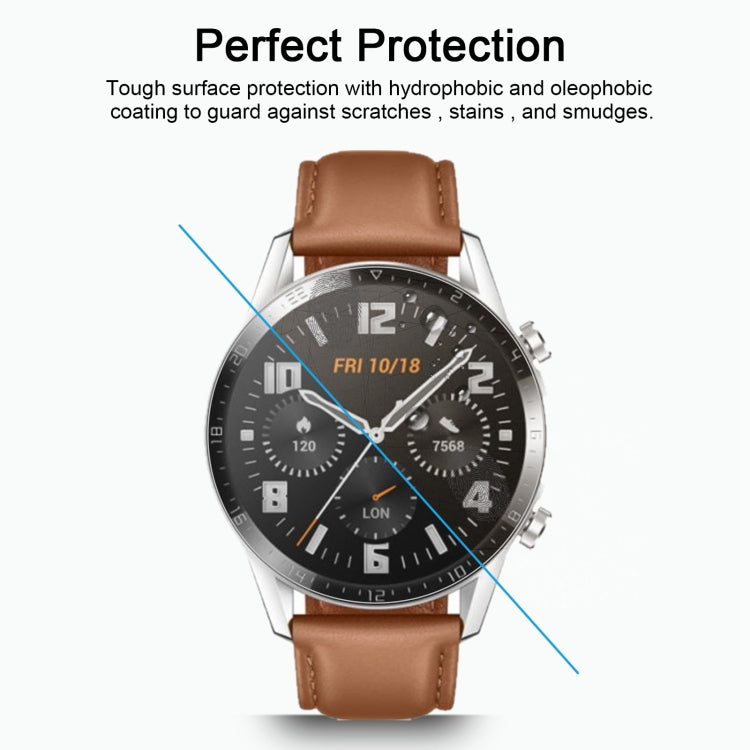 2 PCS For HUAWEI Watch GT 2 46mm (2019) ENKAY Hat-Prince 0.2mm 9H 2.15D Curved Edge Tempered Glass Film - Screen Protector by ENKAY | Online Shopping UK | buy2fix