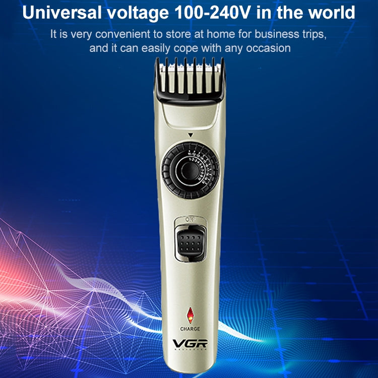 VGR V-031 5W USB Multi-size Controllable Self Trimming Hair Clipper - Hair Trimmer by VGR | Online Shopping UK | buy2fix