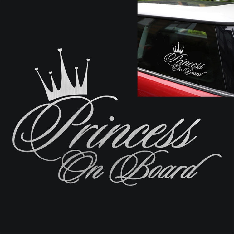 Princess Baby Pattern Car Decal Reflective Laser Vinyl Car Sticker, Size: 16.5x10.9cm(Silver) - Decorative Sticker by buy2fix | Online Shopping UK | buy2fix