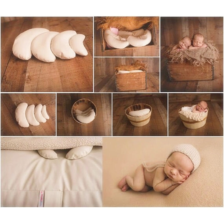 3 PCS/set Children Photography Props Baby Pictures Crescent Shape Pillow(White) - Camera Accessories by buy2fix | Online Shopping UK | buy2fix