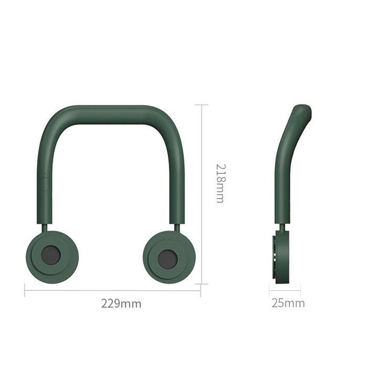USB Charging Fan Portable Mini Hanging Neck Fan(Dark Green) - Consumer Electronics by buy2fix | Online Shopping UK | buy2fix