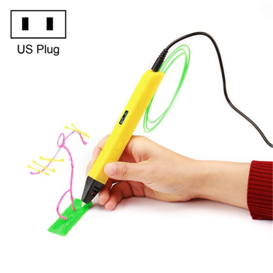RP800A Childrens Educational Toys 3D Printing Pen, Plug Type:US Plug(Yellow) - Consumer Electronics by buy2fix | Online Shopping UK | buy2fix