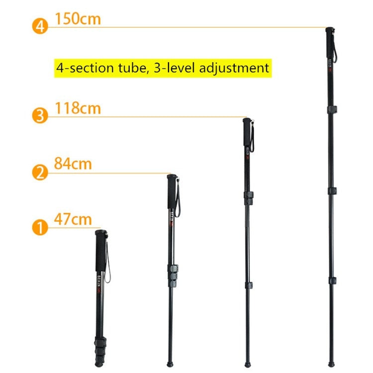 BEXIN P-264BPortable Mobile Phone SLR Camera Photography Monopod Holder Selfie Mount Alpenstock Pole - Camera Accessories by BEXIN | Online Shopping UK | buy2fix