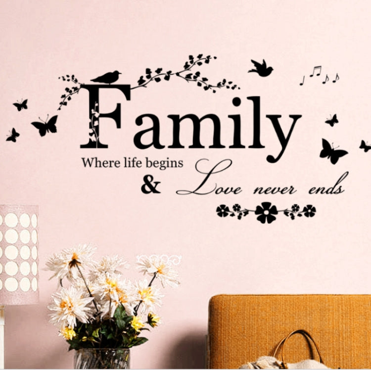 Family English Letter Creative Living Room Porch Decoration Background Wall Stickers - Home & Garden by buy2fix | Online Shopping UK | buy2fix