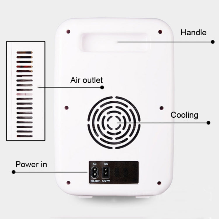 Somate SMT-8L Digital Display Car Home Dual-use Mini Refrigerator, Color:White Tempering Door, Specification:CN Plug - Home & Garden by buy2fix | Online Shopping UK | buy2fix