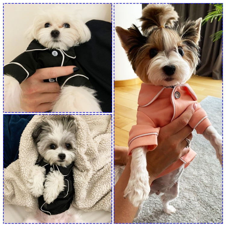 Dog Clothes Pet Pajamas Dog simulation Silk Pajamas, Size:S(Black) - Home & Garden by buy2fix | Online Shopping UK | buy2fix