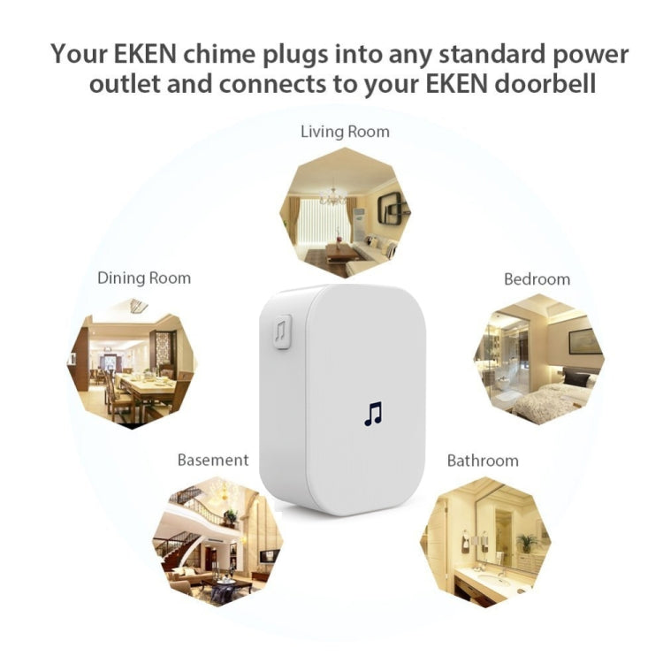 M2D Wireless WiFi Doorbell Jingle Machine Intelligent Doorbell Voice Intercom Bell, Plug Standard:EU Plug(White) - Security by buy2fix | Online Shopping UK | buy2fix