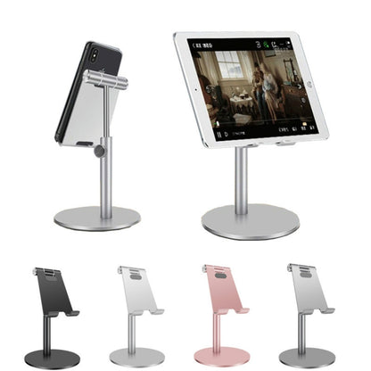 Adjustable Aluminum Alloy Cell Phone Tablet Holder Desk Stand Mount(Silver) - Desktop Holder by buy2fix | Online Shopping UK | buy2fix