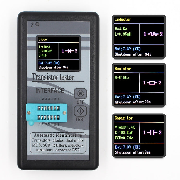 Color Screen Version Graphic Display M328 Transistor Tester Resistance Meter Inductance Meter Capacitance Meter ESR Meter - Consumer Electronics by buy2fix | Online Shopping UK | buy2fix