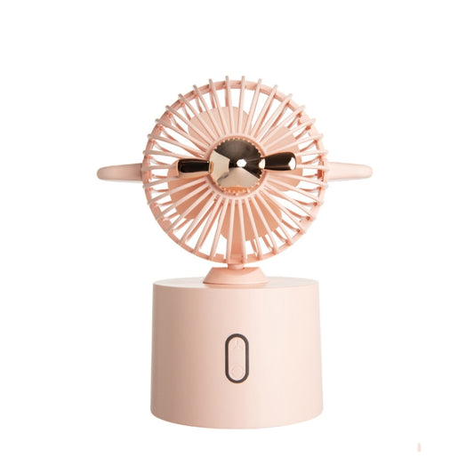 Creative Aircraft Shaking Head Fan Office Desktop USB Charging Mini Fan(Cherry Blossom Powder) - Consumer Electronics by buy2fix | Online Shopping UK | buy2fix