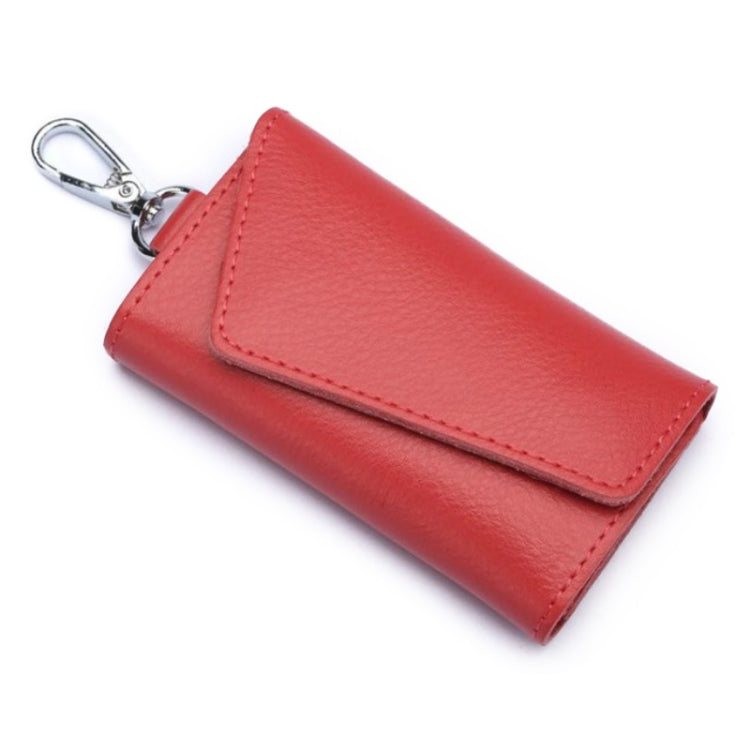 Multifunctional Litchi Texture Leather Keychain Bag Car Key Bag(Watermelon Red) - Car Key Cases by buy2fix | Online Shopping UK | buy2fix