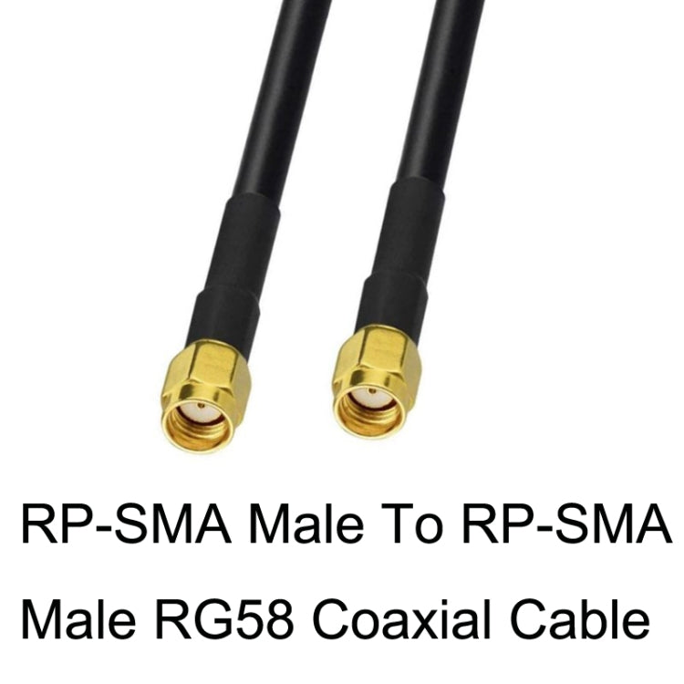 RP-SMA Male To RP-SMA Male RG58 Coaxial Adapter Cable, Cable Length:1.5m - Connectors by buy2fix | Online Shopping UK | buy2fix