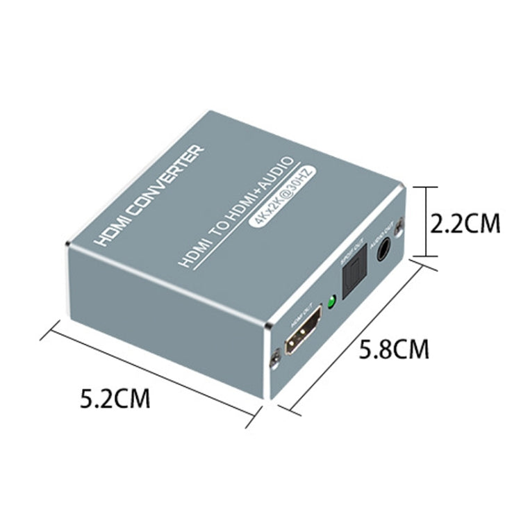 FJGEAR FJ-HDV01 HDMI HD 4K 30HZ Fiber Audio Separator, Plug Type:EU Plug - Splitter by FJGEAR | Online Shopping UK | buy2fix