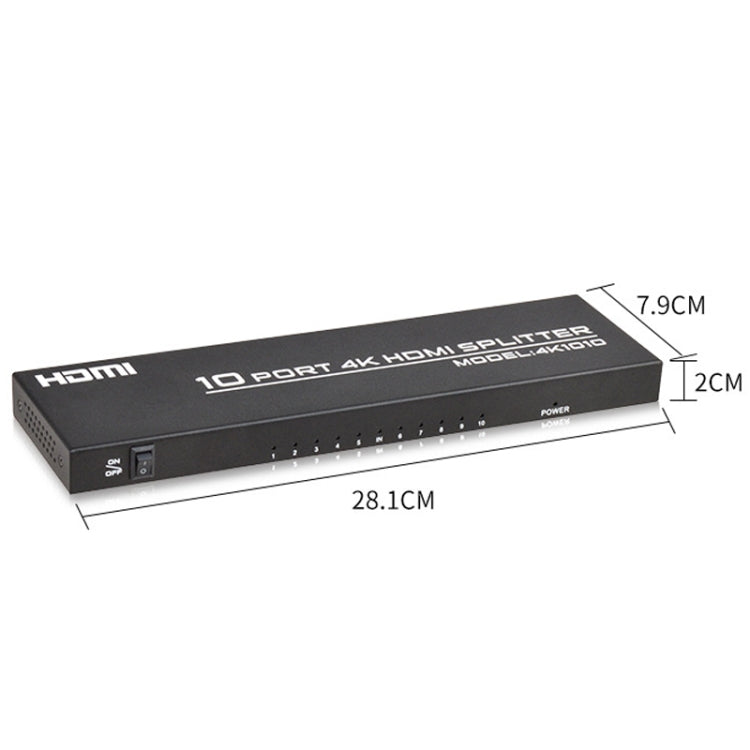FJGEAR FJ-SM1010 30HZ HDMI 4K HD Audio And Video Splitter, Plug Type:US Plug(Black) - Splitter by FJGEAR | Online Shopping UK | buy2fix