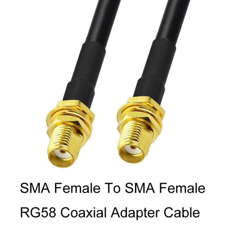 SMA Female To SMA Female RG58 Coaxial Adapter Cable, Cable Length:1.5m - Connectors by buy2fix | Online Shopping UK | buy2fix