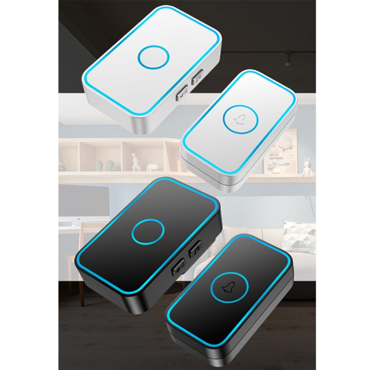 CACAZI A78 Long-Distance Wireless Doorbell Intelligent Remote Control Electronic Doorbell, Style:EU Plug(Bright White) - Security by CACAZI | Online Shopping UK | buy2fix